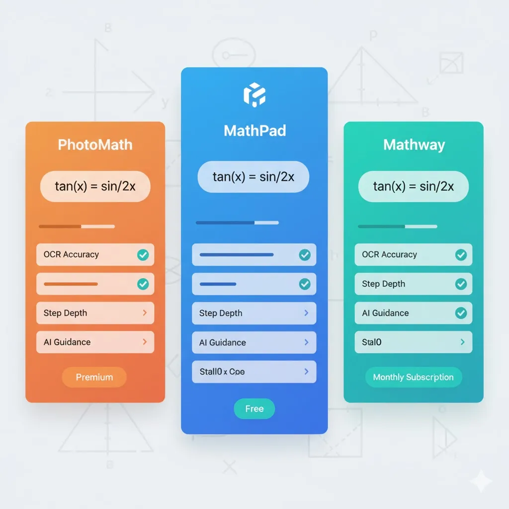 PhotoMath vs Mathway vs MathPad: Which Math Solver is Best? (2025 Comparison)