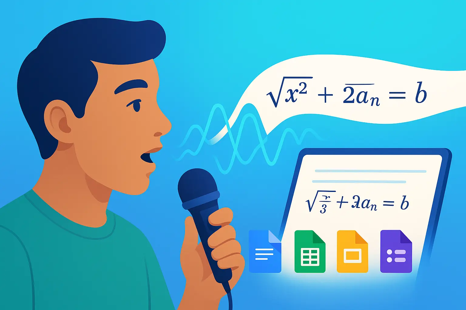 Teacher creating auto-graded math quiz in Google Forms using MathPad problem generator with smart distractors and answer keys